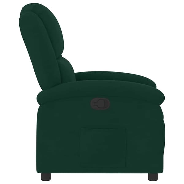 Reclinerfåtölj mörkgrön sammet