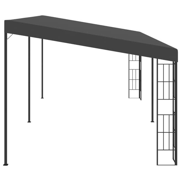 Väggmonterad paviljong 3x6 m antracit tyg