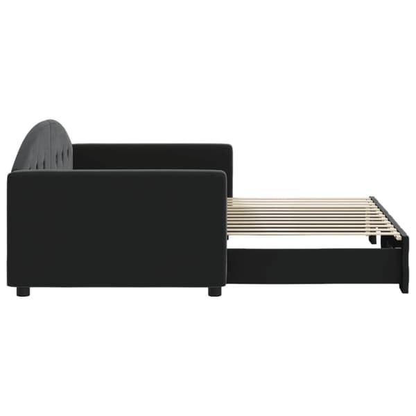 Dagbädd utdragbar svart 90x200 cm sammet