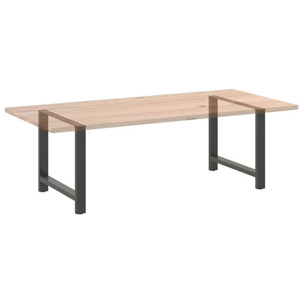 Matbordsben antracit 2 st 90x(72-73) cm stål