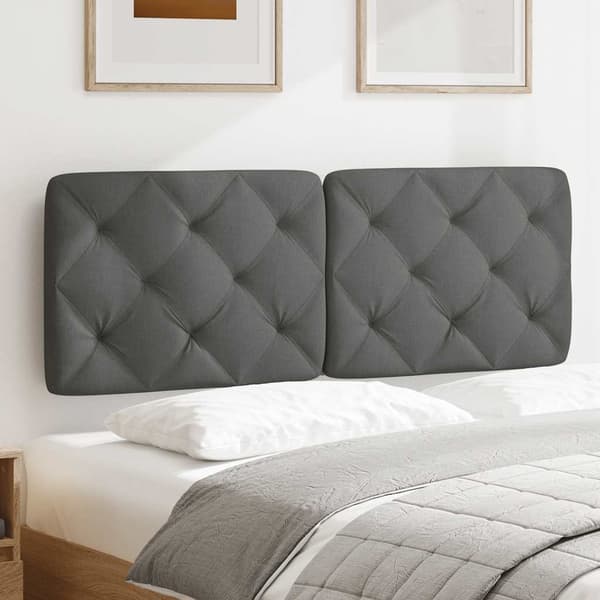 Headboard Cushion Dark Grey 120 cm Fabric