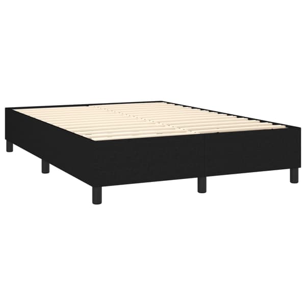 Boxspring-sängram svart 140x190 cm tyg