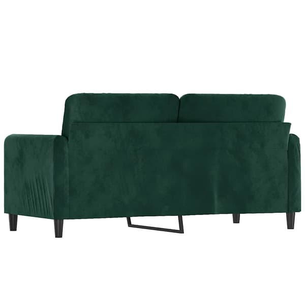 Soffa 2-sits mörkgrön 140 cm sammet