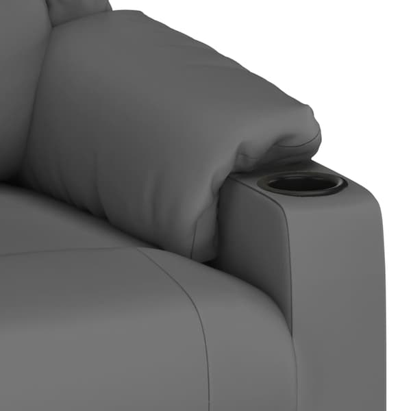 Reclinerfåtölj grå konstläder