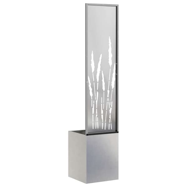 Trädgårds integritetsskärm Silver 32 x 150 cm Rostfritt stål