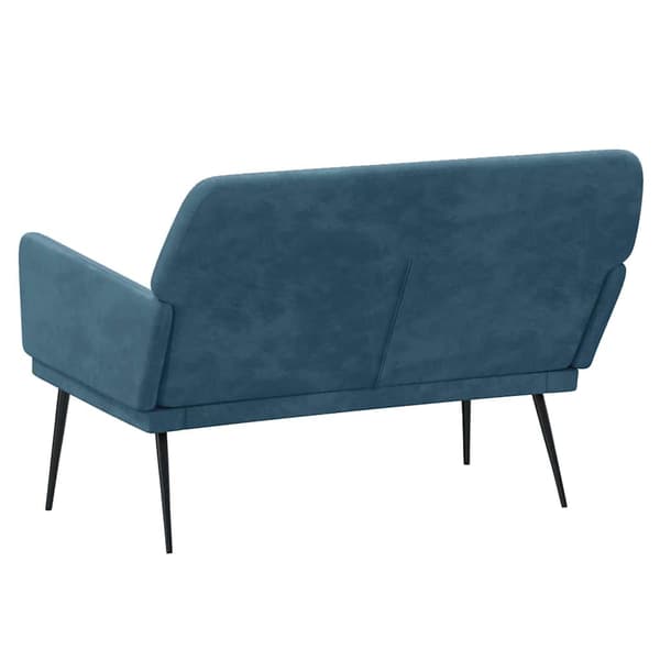 Bänk blå 108x79x79 cm sammet