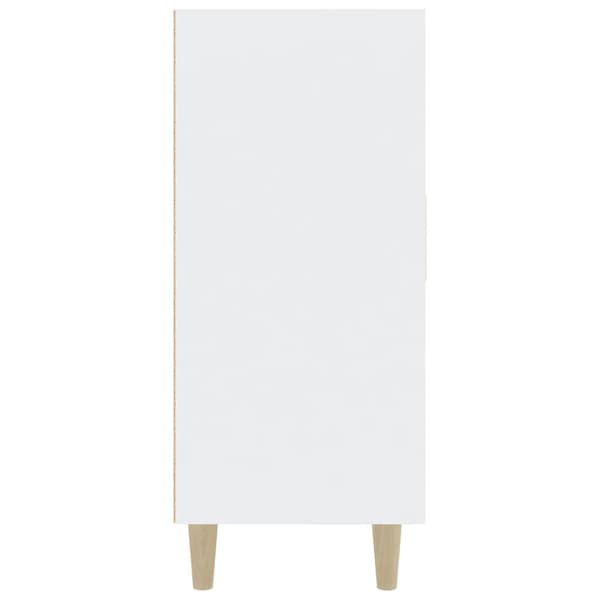 Skänk vit 90x34x80 cm konstruerat trä