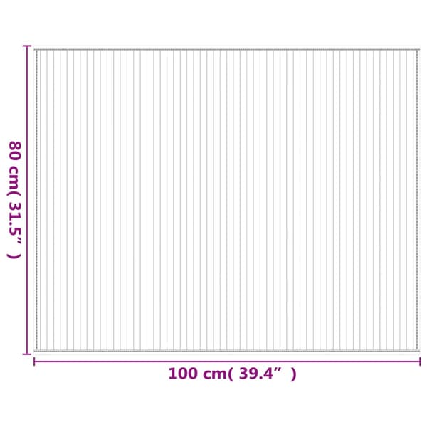 Matta rektangulär mörkbrun 80x100 cm bambu