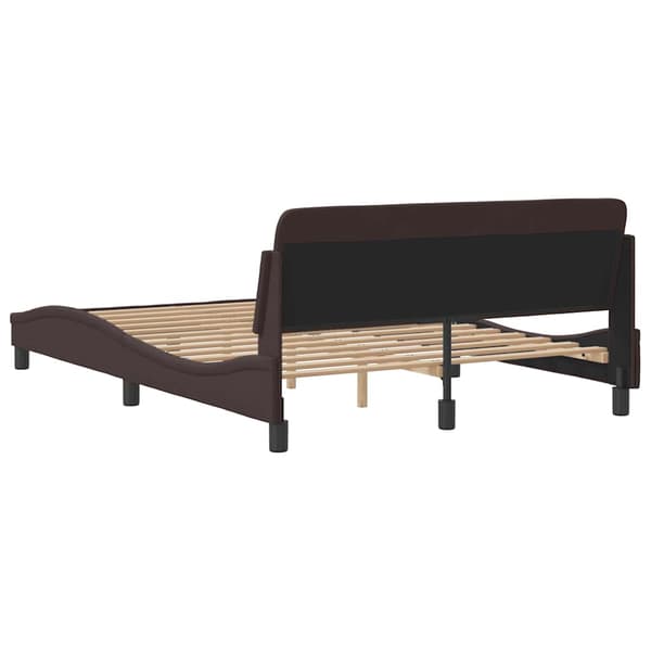 Bed Frame "Dover" Dark Brown 120x200 cm Fabric