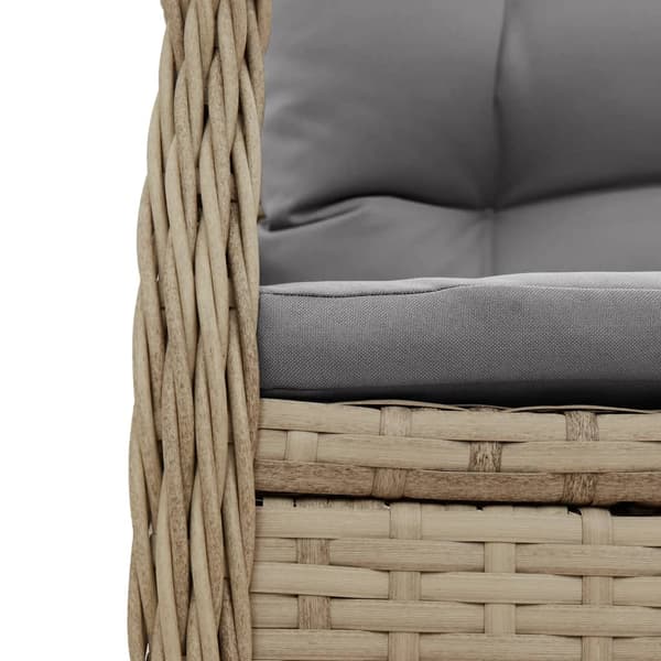 Justerbara trädgårdsstolar 2 st beige konstrotting