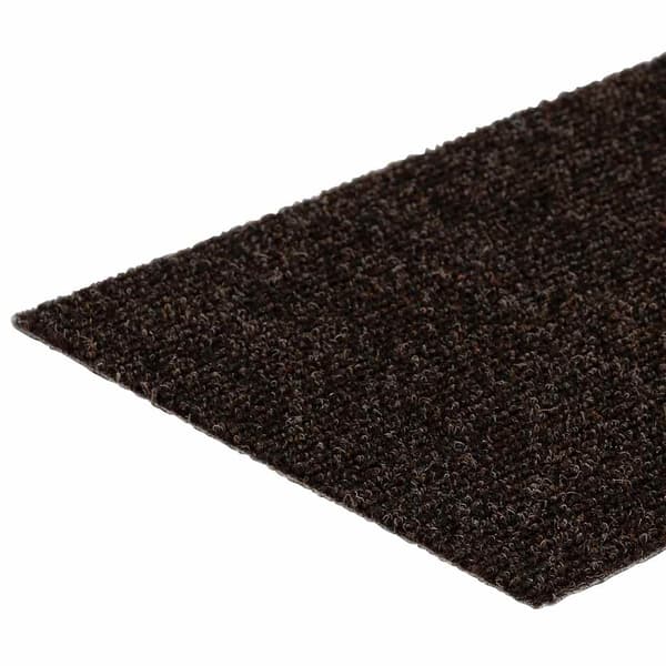 Trappmattor självhäftande 30 st 76x20 cm mörkbruna rektangulära