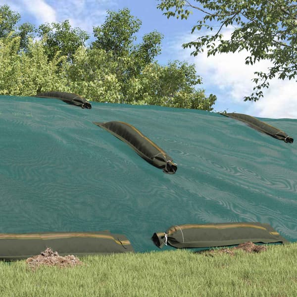 Sandsäckar 25 pcs Grön 120 x 27 cm HDPE
