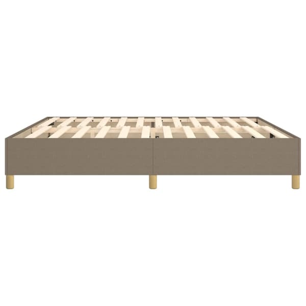 Boxspring-sängram taupe 200x200 cm tyg