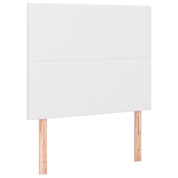 Ramsäng med madrass vit 90x200 cm konstläder