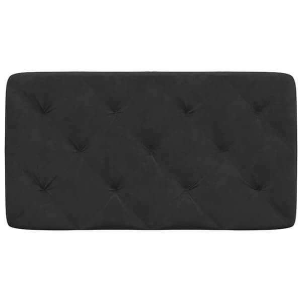Headboard Cushion Black 90 cm Velvet