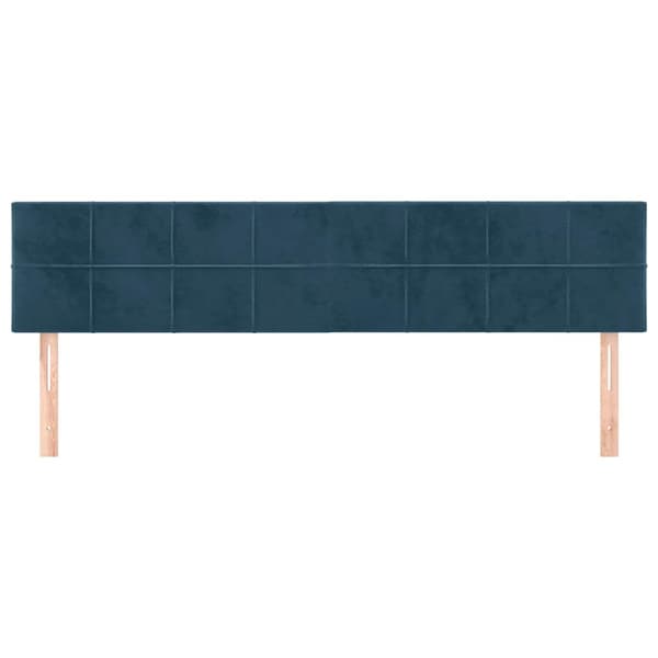 Sänggavlar mörkblå 160x5x78/88 cm sammet