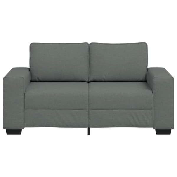 2-sitssoffa mörkgrå 160x77x82 cm tyg