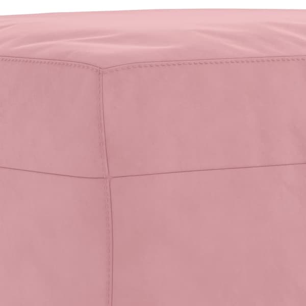 Soffgrupp med dynor 4 delar rosa sammet