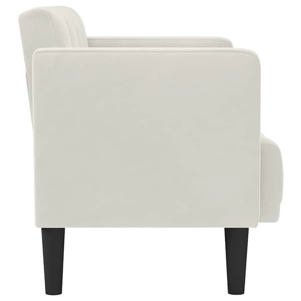 Loveseat soffa creme 111 cm sammet