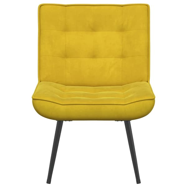 Vilstol gul 64x74x84 cm sammet