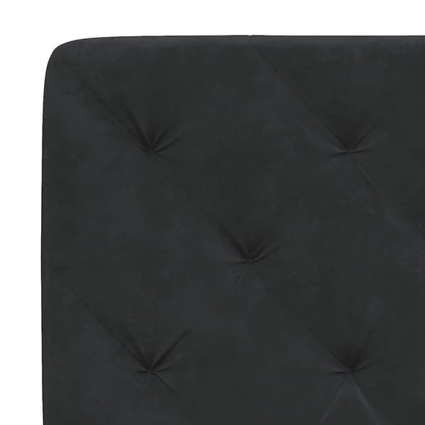 Headboard Cushion Black 80 cm Velvet