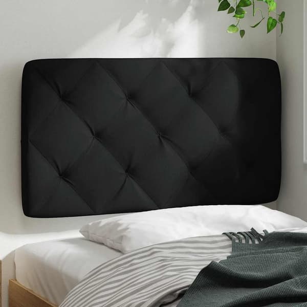 Headboard Cushion Black 80 cm Fabric