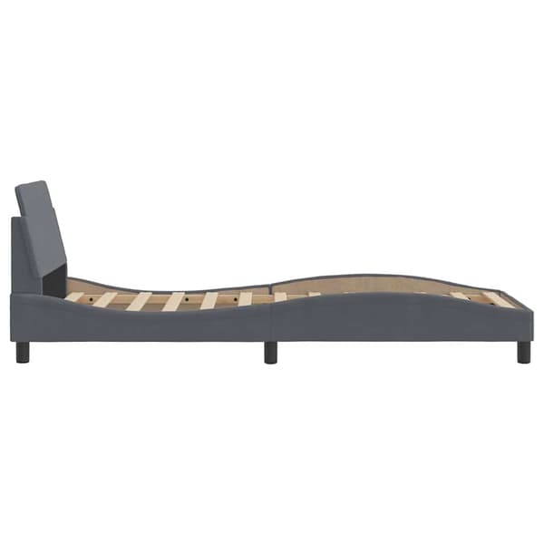 Bed Frame "Dover" Dark Grey 80x200 cm Velvet