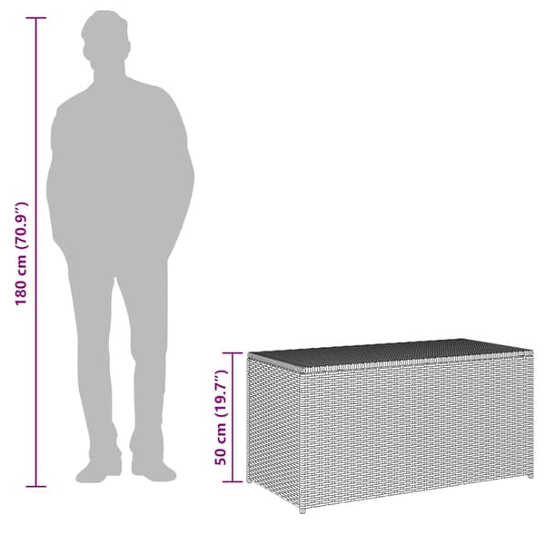 Dynbox konstrotting 100x50x50 cm grå