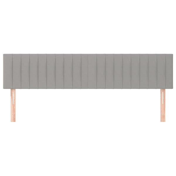 Sänggavlar ljusgrå 160x5x78/88 cm tyg