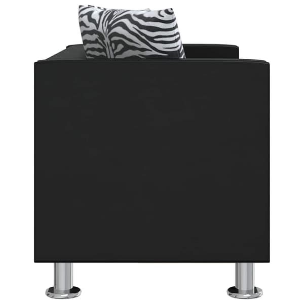 Soffa 2-sits konstläder svart