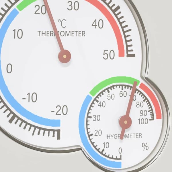 Termo Hygrometer Vit 7,5 x 7,5 x 1,2 cm ABS