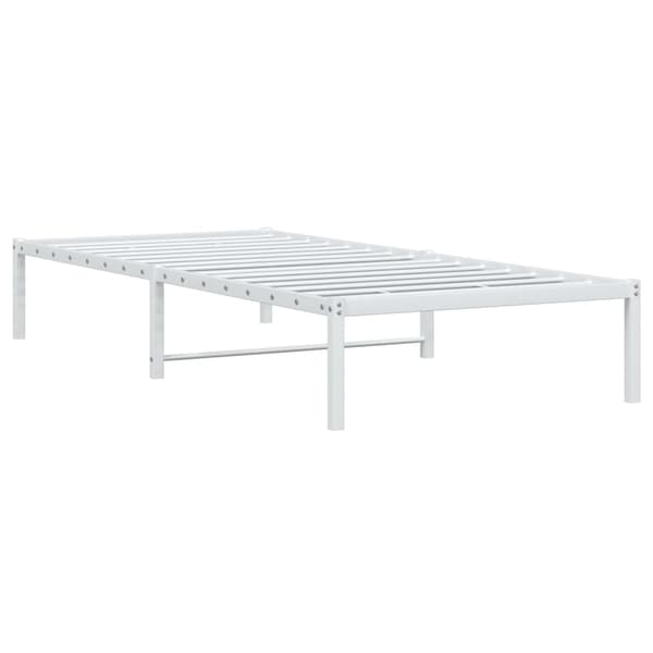 Sängram metall vit 90x200 cm