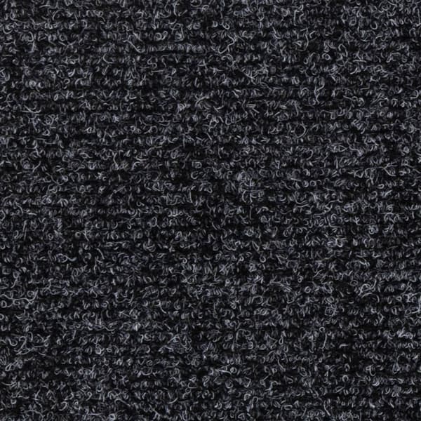 Trappmattor självhäftande 15 st 76x20 cm mörkgrå rektangulära