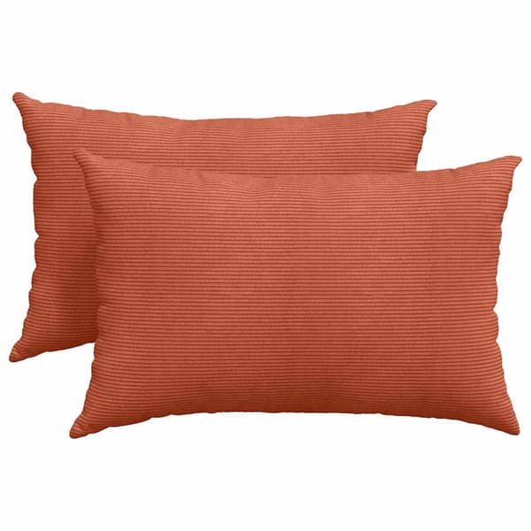 Sofakuddar 2 pcs Röd orange 60 x 40 cm Kordread tyg