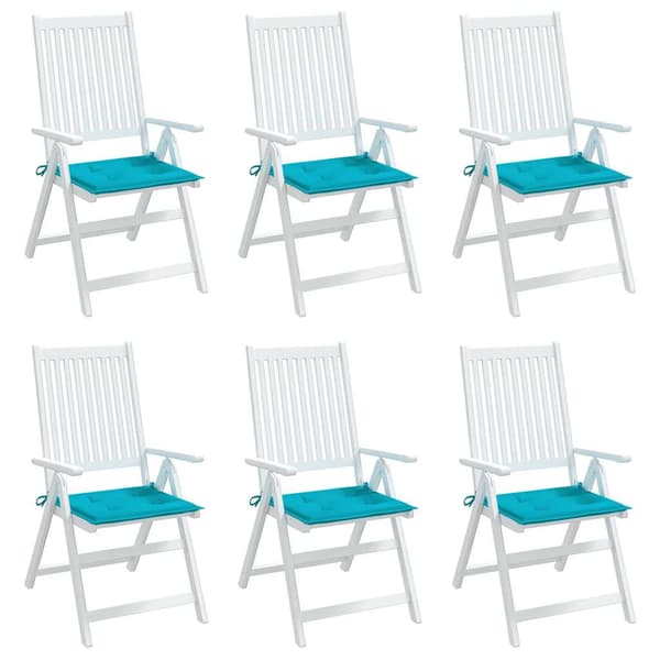 Stolsdynor 6 st turkos 40x40x4 cm tyg