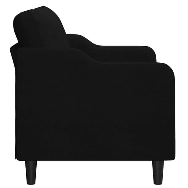 2-sitssoffa svart 140 cm tyg