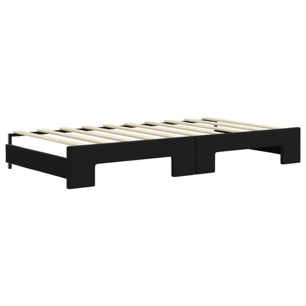 Dagbädd utdragbar svart 90x190 cm sammet