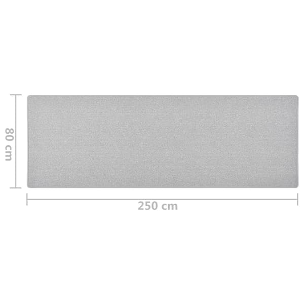 Gångmatta ljusgrå 80x250 cm