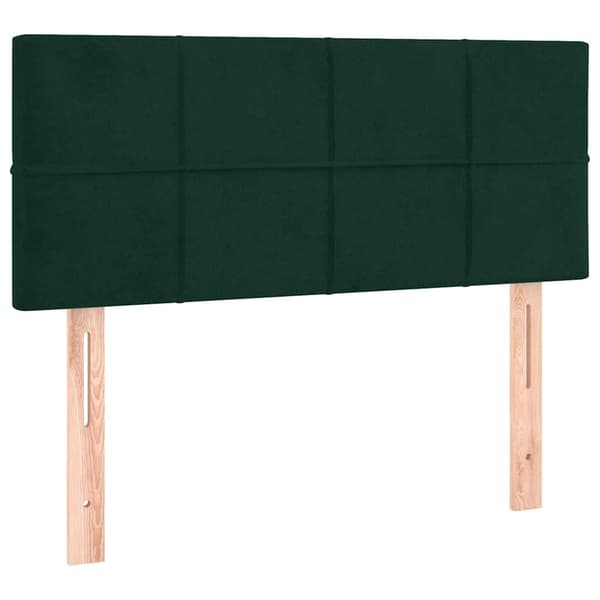 Ramsäng med madrass mörkgrön 100x200 cm sammet