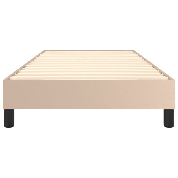 Boxspring-sängram cappuccino 90x200 cm konstläder