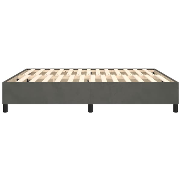 Boxspring-sängram mörkgrå 180x200 cm sammet