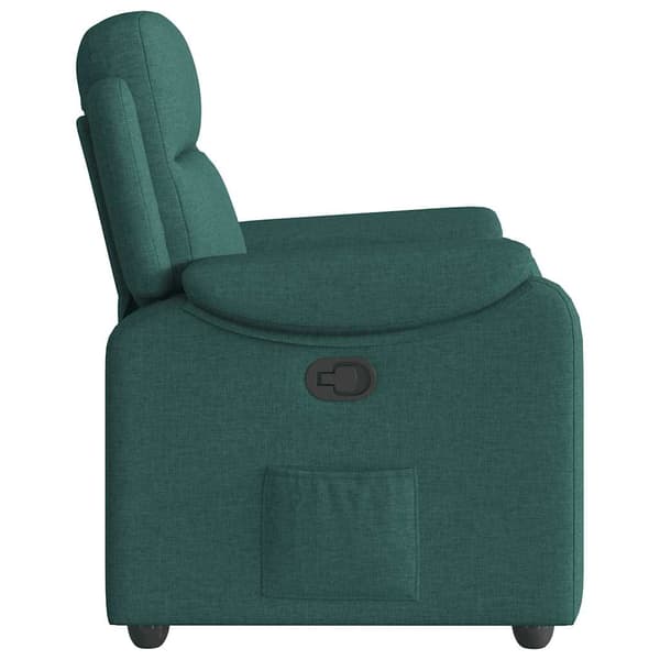 Reclinerfåtölj mörkgrön tyg