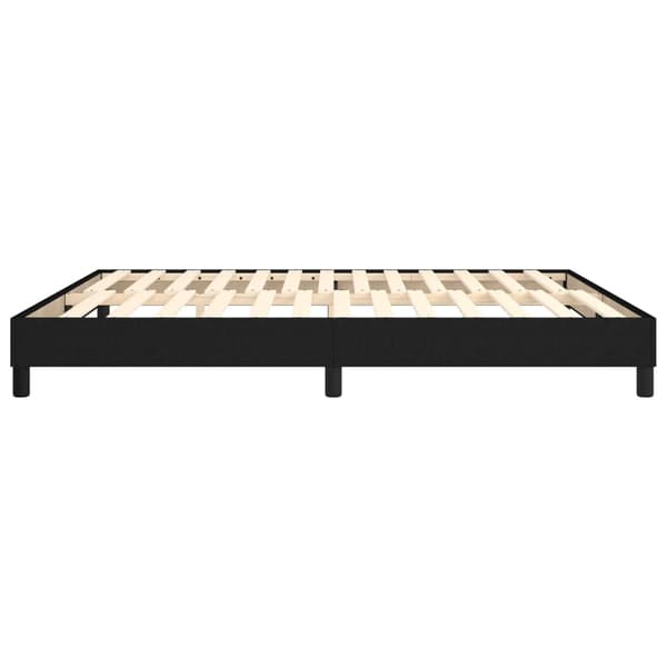 Boxspring-sängram svart 160x200 cm tyg