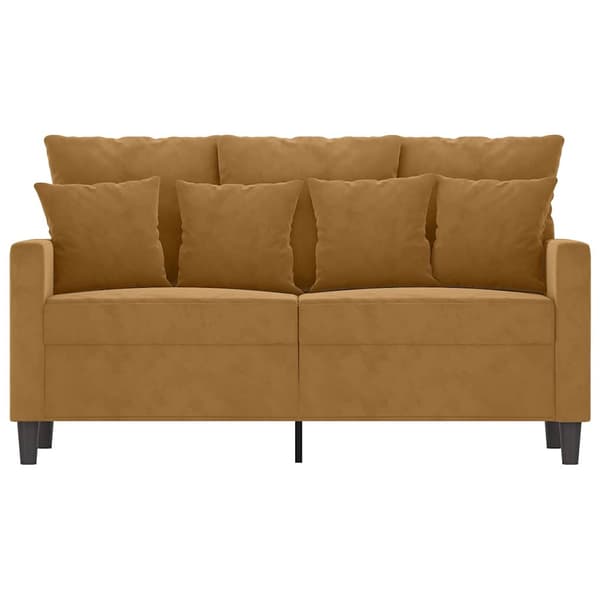 2-sitssoffa brun 120 cm sammet