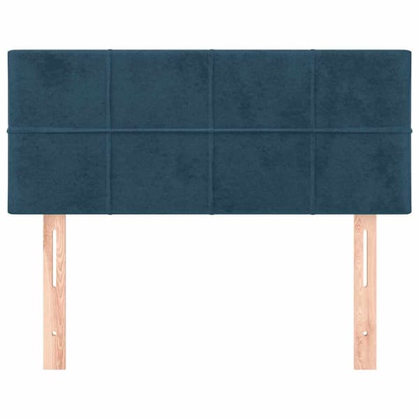 Sänggavel mörkblå 80x5x78/88 cm sammet