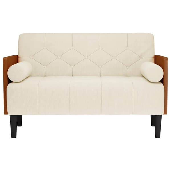 Loveseat soffa med dynor 110 cm linne
