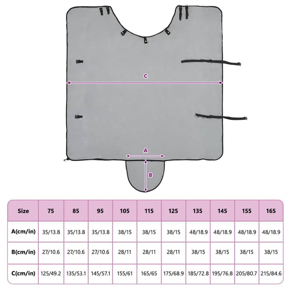Hästdyna Fullt ljusgrå och rosa 75 cm Polyester Fleece