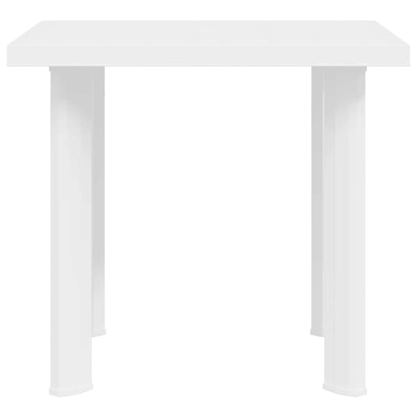 Trädgårdsbord vit 80x75x72 cm plast