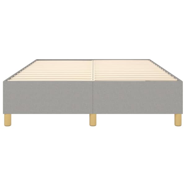 Boxspring-sängram ljusgrå 140x190 cm tyg