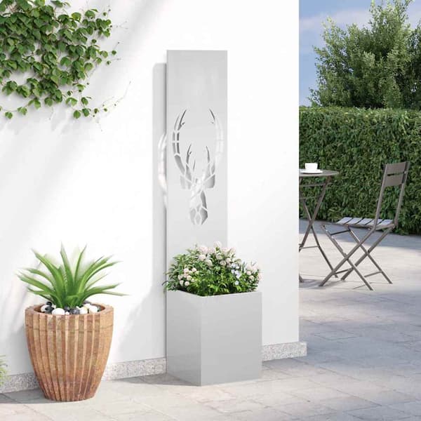 Trädgårds integritetsskärm Djurtryck Silver 32 x 32 x 150 cm